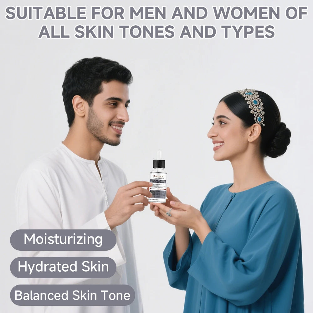 SUYARUN Black Rice Exfoliating Serum for Face - Gentle Peel & Brightening Essence, Deep Cleanse, Vegan Formula for all Skin.