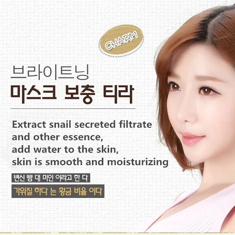 20pcs Snail Moisturizing Face Mask Anti-aging Wrinkles Whitening Facial Masks Sheet Mask Skin Care Korean Skin Care