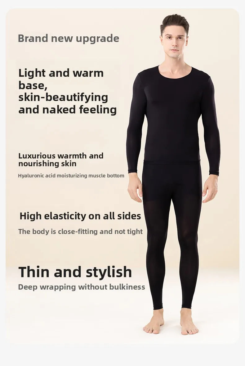 Hyaluronic Acid Skin Care Clothing Men's Invisible Ultra-Thin Spring & Fall Far Infrared Heating Skin Care Clothing Bottoming