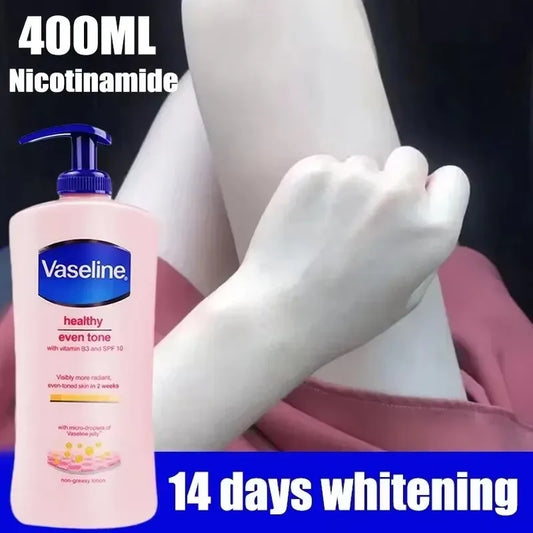 Vaseline Body Lotion for Men and Women Moisturizing Body Moisturizing Fragrance Brightening Skin Exfoliating Body Lotion 400ML