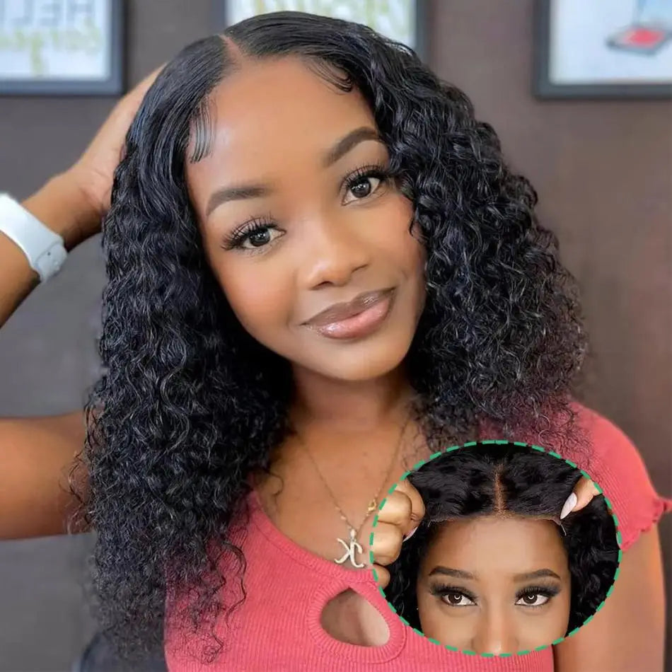 Short Bob Wig Lace Front Wigs 4X4 Glueless Curly Wigs Human Hair  Closure Wigs 5X5 Hd Lace Frontal Wig Human Hair Hd Lace Wig