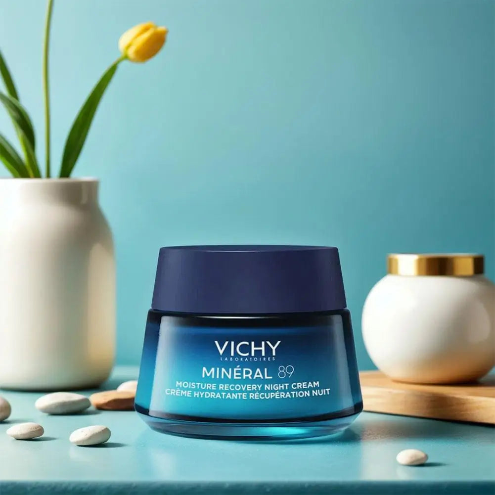 Korea Vichy Face Cream Pure Hyaluronic Acid Mineral Deep Hydration Anti-Wrinkle Anti-Aging Repair Smoothing Night Skin Care