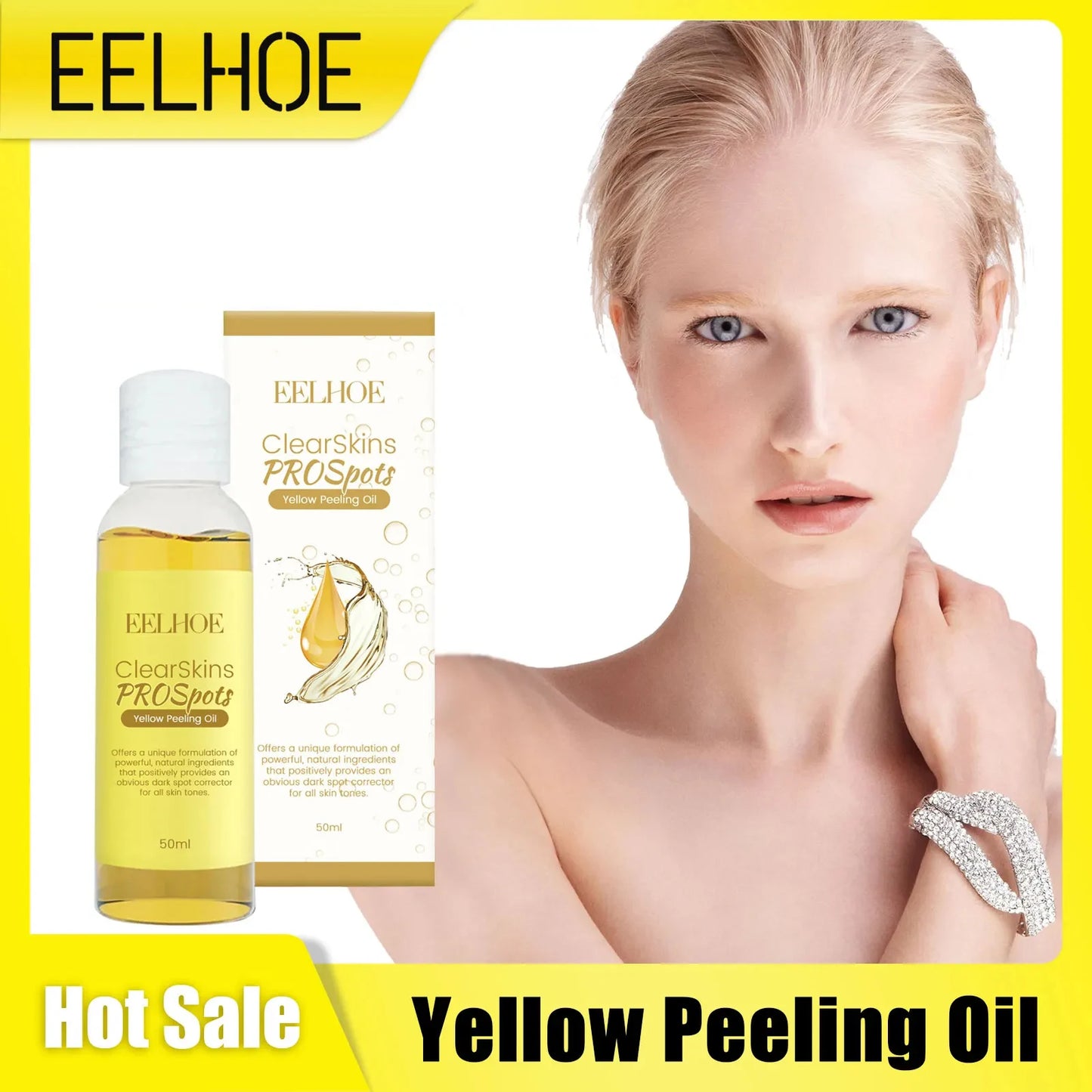 Yellow Peeling Oil Bleaching Brightening Dark Spots Body Knees Exfoliating Remove Dead Skin Lightening Melanin Whitening Serum