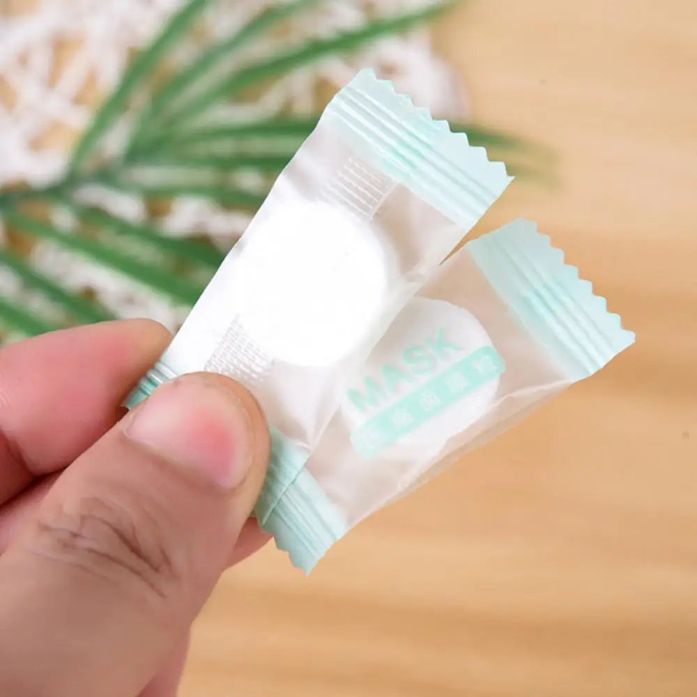 Compressed Mask Skin Care Desechable Nonwovens Paper Compressed Mask Skin Care Made Facial Mask Fabric Independent Packaging