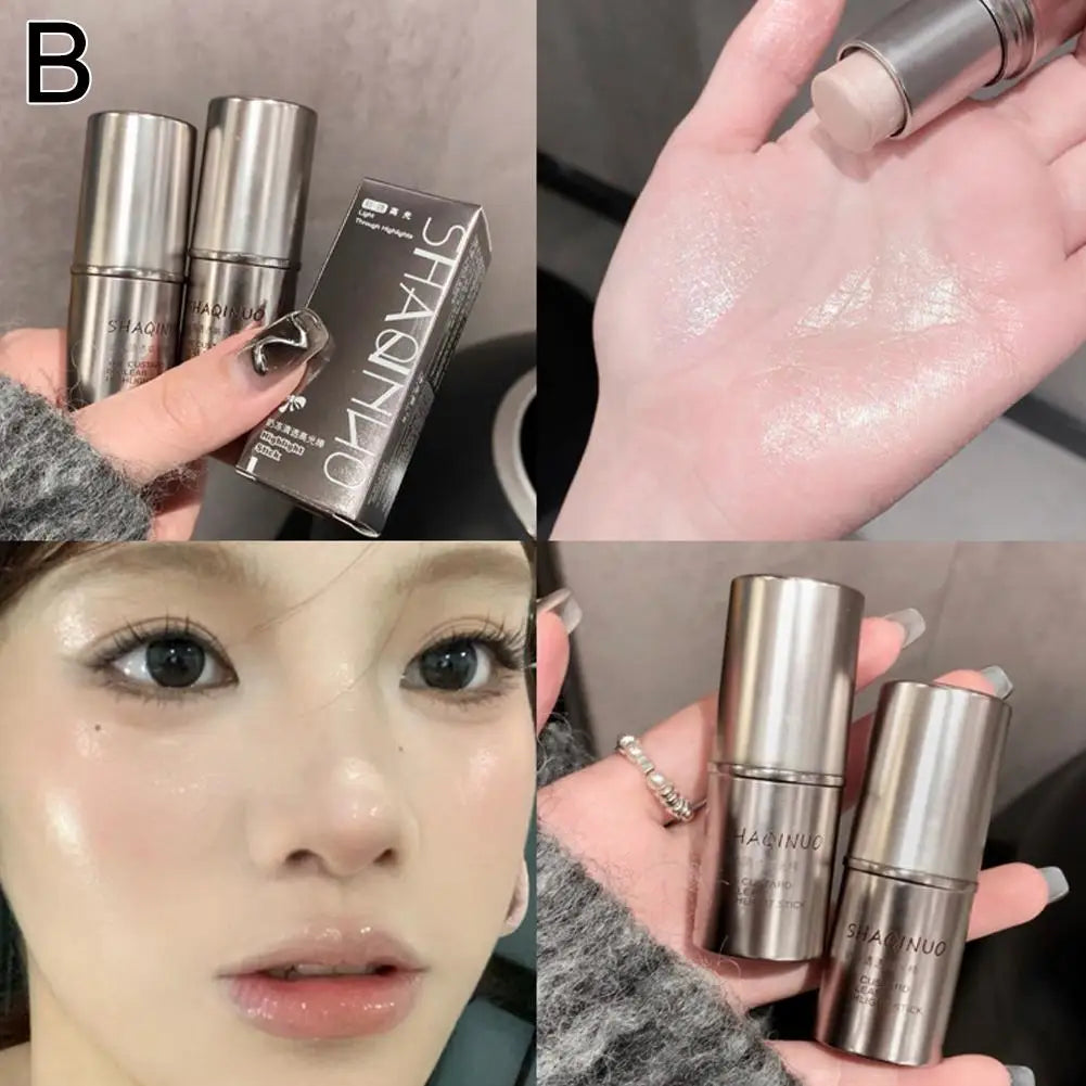 Wet And Shiny Highlighter Stick Brightening Eyes And Contouring Bar Pearlescent Natural Water Light Makeup