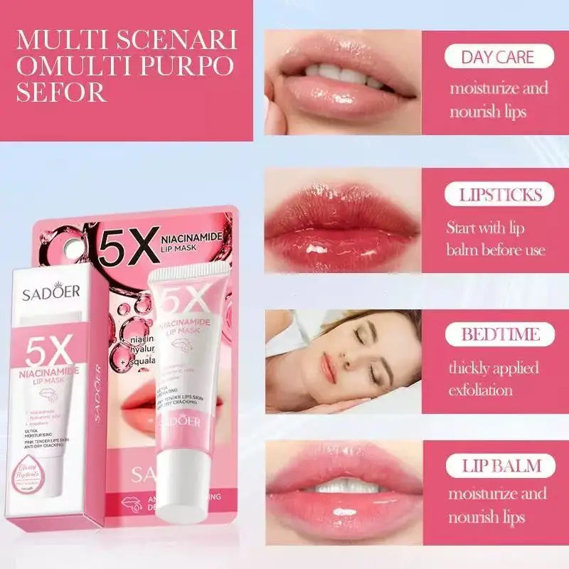 Remove Dark Lip Balm Lightening Melanin Mask Gloss Exfoliating Lip Pink Treatment Reduce Lip Lines Improve Dryness Moisturizing