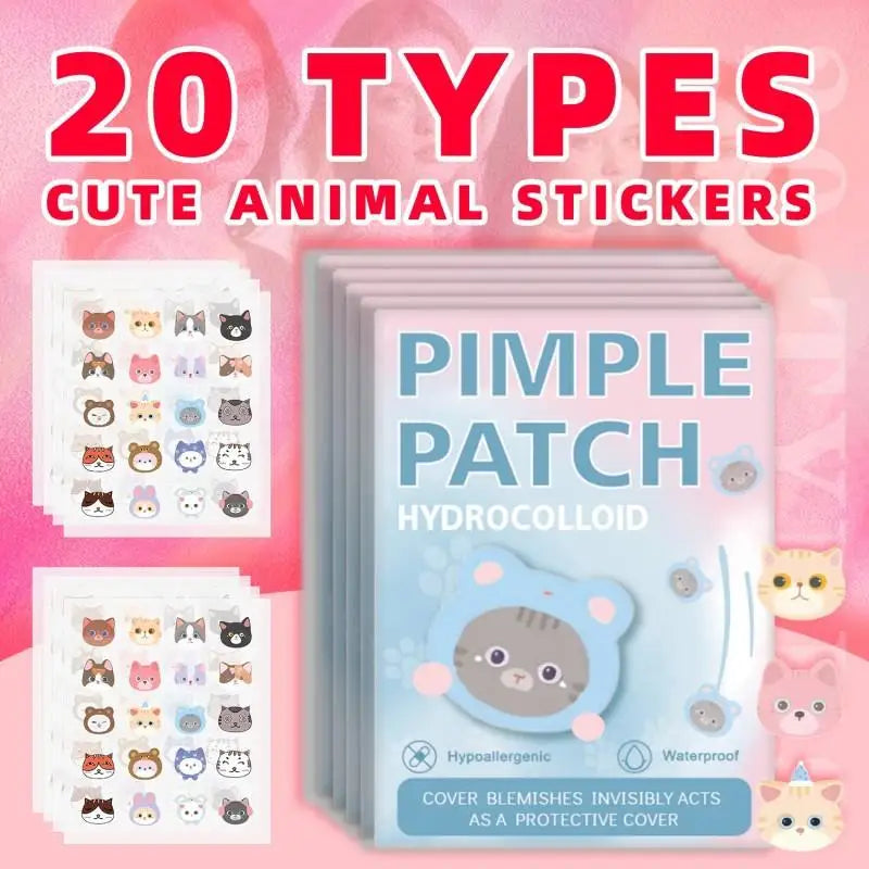 600pcs Cartoon Acne Patch Acne Concealer Treatment Removal Pimple Patch Breathable Ultra-thin Facial Acne Patches Skin Care