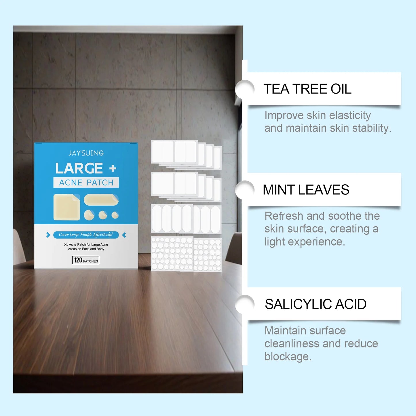 Salicylic Acid Acne Patch Cover Pimple Blemish Absorb Grease Nourish Smooth Facial Skin Waterproof Breathable Anti Acne Stickers