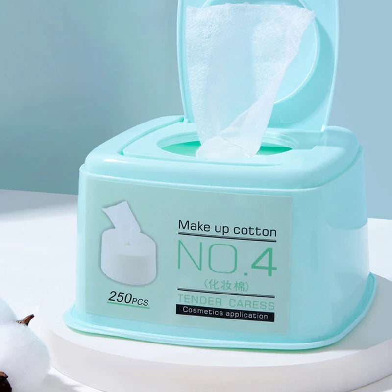250 Disposable Face Towels – Cotton Soft Dry Wipes for Sensitive Skin & Makeup Removal