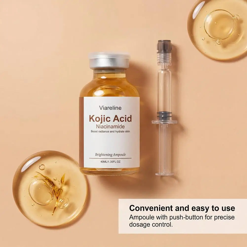 40ml Kojic Acid Nicotinamide Facial Care Essence Ampoule Serum Collagen Deeply Moisturizing Essence Brightens and Evens Skin