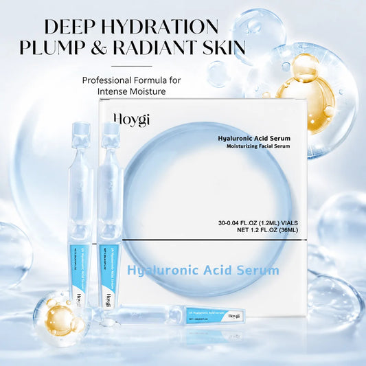 30PCS Hyaluronic Acid Single Use Ampoules Serum Deep Moisturizing Repairs Sensitive Skin Reduces Redness Daily Facial Skincare