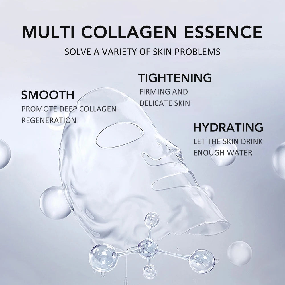 5PCS Collagen Sheet Masks – Hydrating, Brightening & Firming | Korean Skincare