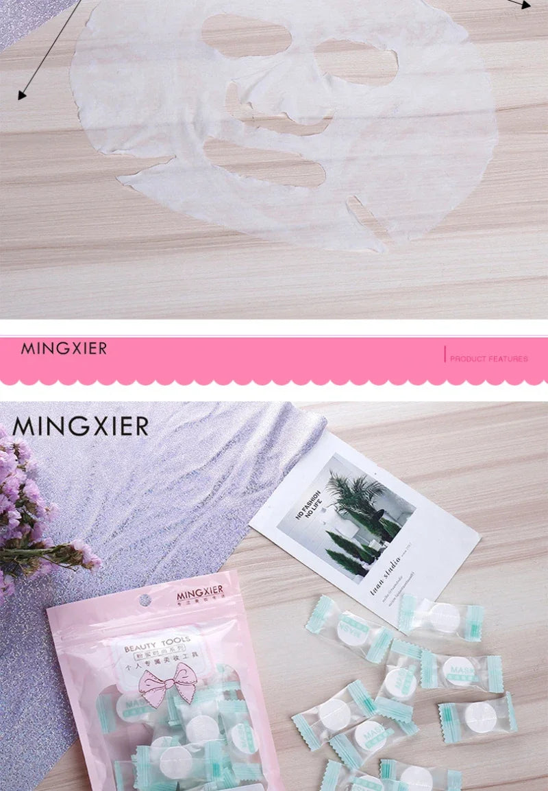 Compressed Mask Skin Care Desechable Nonwovens Paper Compressed Mask Skin Care Made Facial Mask Fabric Independent Packaging