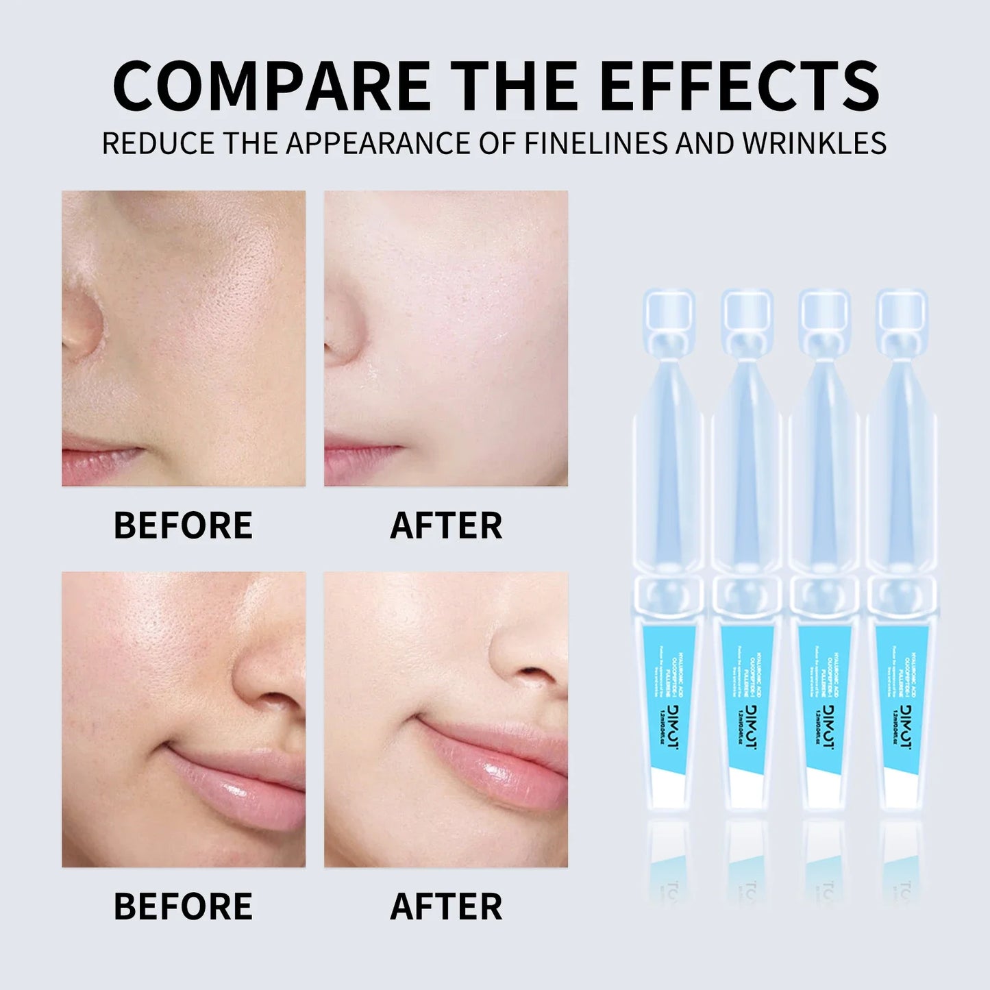 30 Bottles 3% Hyaluronic Acid Serum - Anti-aging, deep nourishment, PFC, collagen. Face slimming, whitening, lifting & firming.