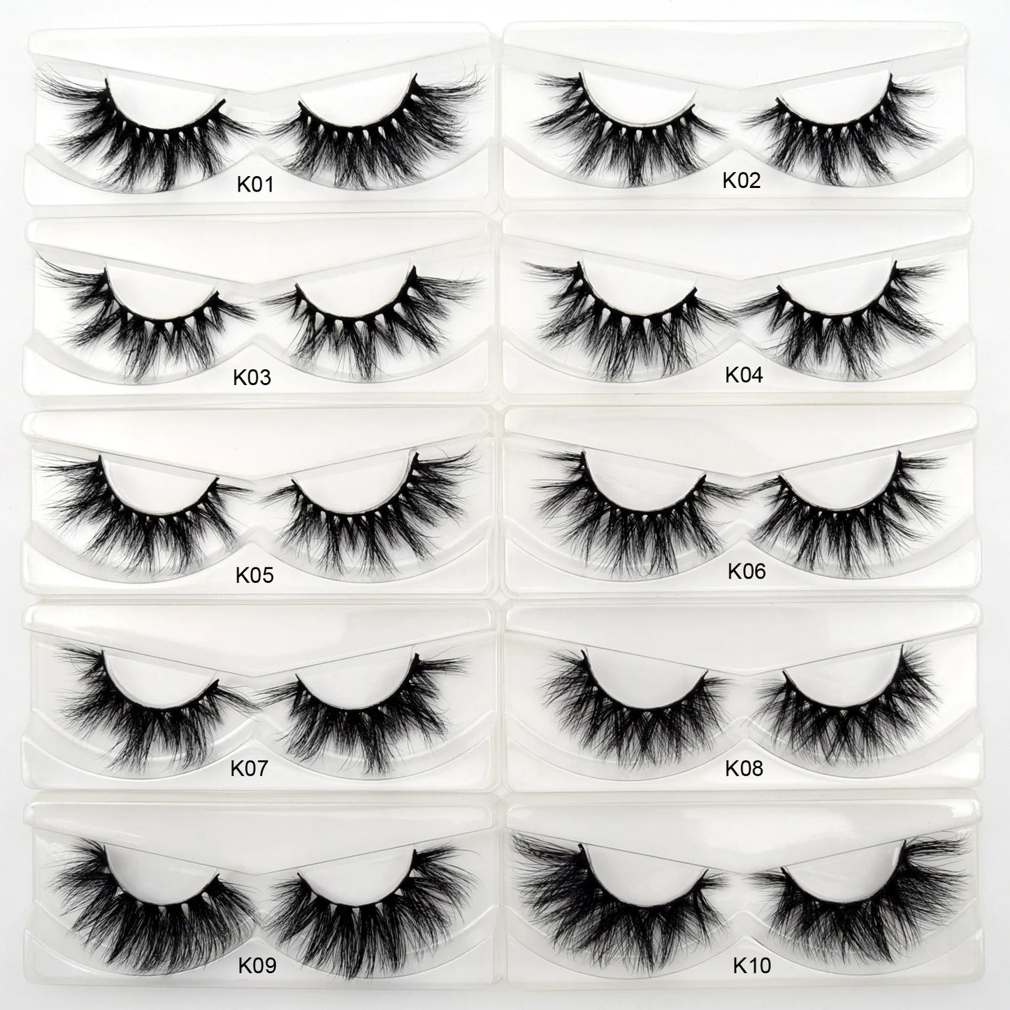 Visofree 30/40/100 Pairs 3D Mink Lashes With Tray No Box Handmade Full Strip Lashes Mink False Eyelashes Makeup eyelashes cilios