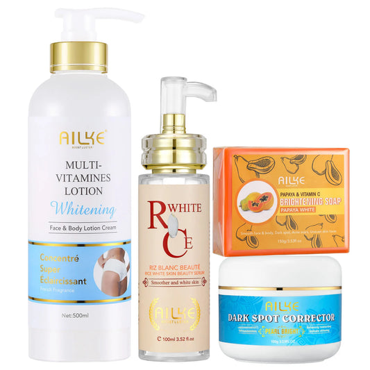 AILKE Multi Vitamin Brightening Body Lotion, Clean Skin, Increase Skin Radiance, Smooth, Even Skin Tone, Moisturizer Cream