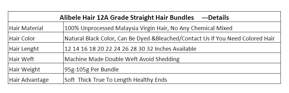 Alibele 12A Grade Straight Bundle Deals Peruvian Virgin Hair Weave Bundles Straight Huma Bundles Wholesale Bundles Natural Color