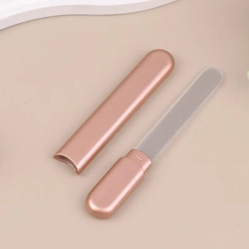 Glass Nail File With Case Crystal Diamond Salon Best Beauty Nail Buffer For Natural And Acrylic Nail