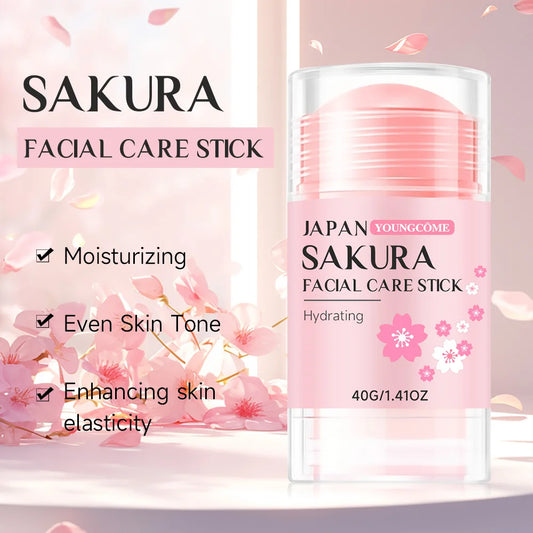 Sakura Facial Care Stick Hydrating Facial Care Moisturizing Cream Deep Hydration Suitable for Dry Aging Face Cream Skin Repair