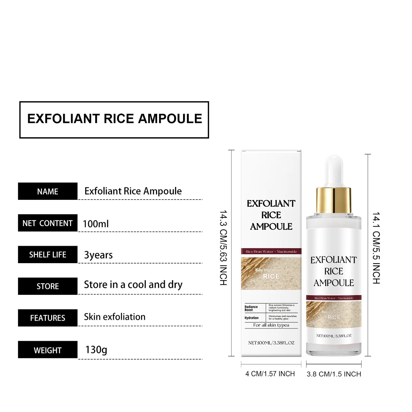 Korean Exfoliating Facial Serum Cleansing Pores Remove Dead Skin Purify Oil Control Smoothing Brightening Moisturizing Ampoule