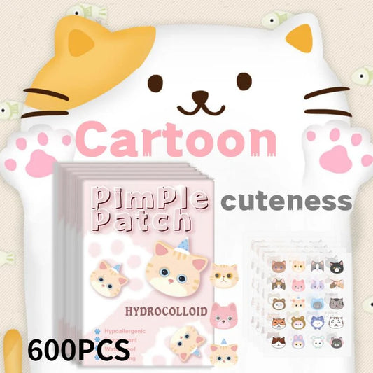 600pcs Cartoon Acne Patch Acne Concealer Treatment Removal Pimple Patch Breathable Ultra-thin Facial Acne Patches Skin Care