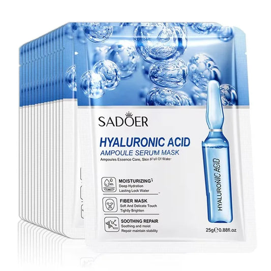 10Pcs Hyaluronic Acid Mask Facial Skin Care Firming Moisturizing Mask Facial Skin Care Products