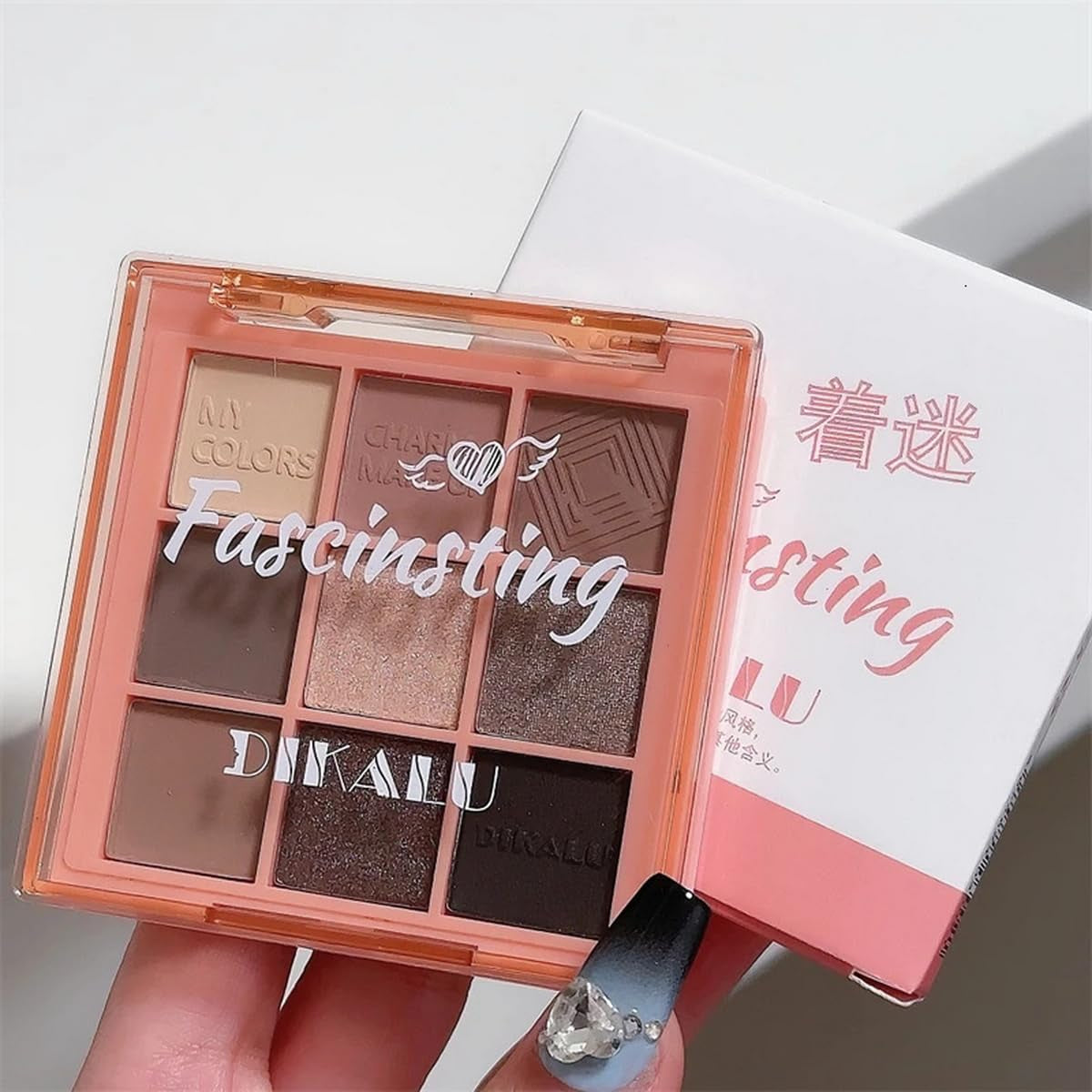 New Smokey Gray 9Colors Eye Eyeshadow,Neutral Nudes Naked Taupe Eye Makeup Pallet Highly Pigmented Long Lasting Waterproof Travel Size Gift Kit