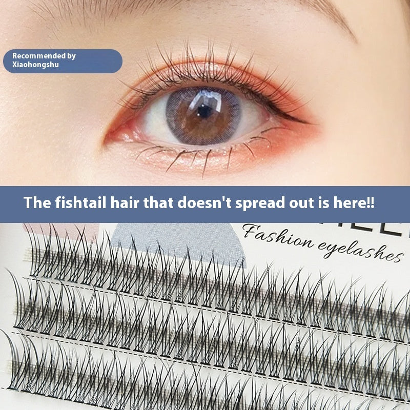 V-shaped Fairy Fishtail False Eyelashes Thick Segment