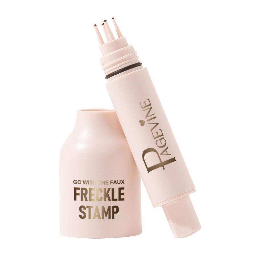 Freckle Stamp Pen,Fake Freckles Stain Marker Pencil Tool for Natural and Lifelike Sunkissed Face Freckle Makeup for Waterproof and Long-Lasting