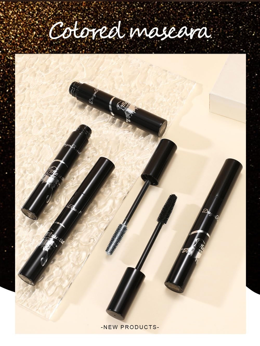 6 Colors Colored Mascara Waterproof Fast Dry Eyelashes Long Lasting Charming Voluminous Cruelty Free Vegan Eye Makeup