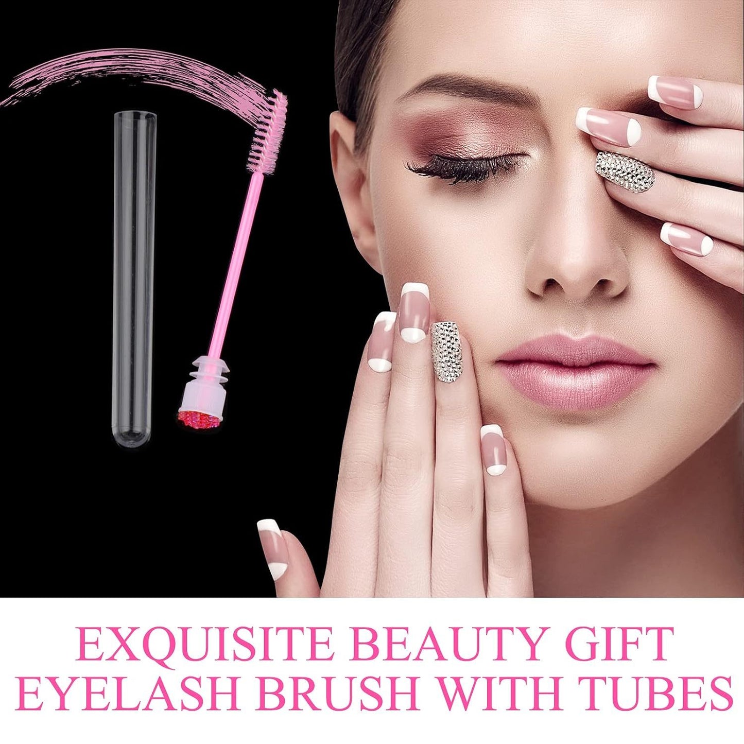 Disposable Mascara Wands | 10–50 Pcs Diamond Lash Spoolies (4 Colors)