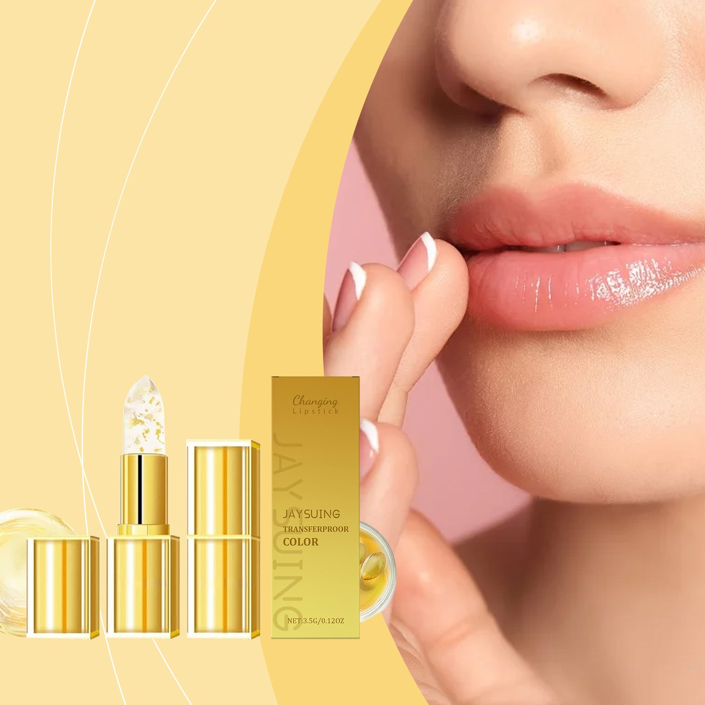 Gold Foil Discoloration Nourishing Lipstick Gentle Nourishing