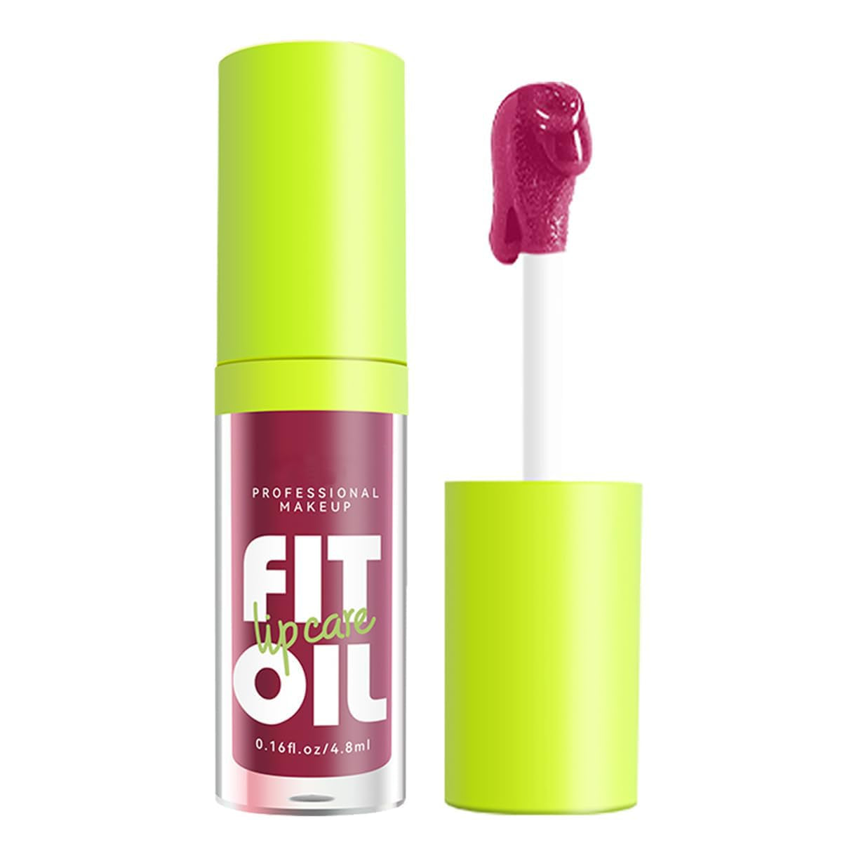 Hydrating Lip Oil, Big Brush Head Glaze Shiny Transparent Glow Oil, Nourishing & Non-Sticky Long Lasting Fresh Clear Smooth Care Plumping Oil (Set B)