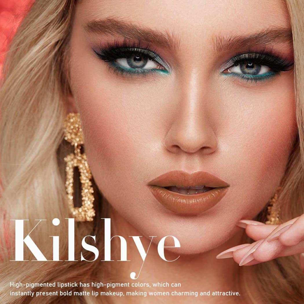 Matte Lip Liner Nude Liquid Lipsticks Double Head Lipsticks Smooth Lipgloss High Pigment Lips Makeup for Women and Girls Pack of 1 (Nude 1)