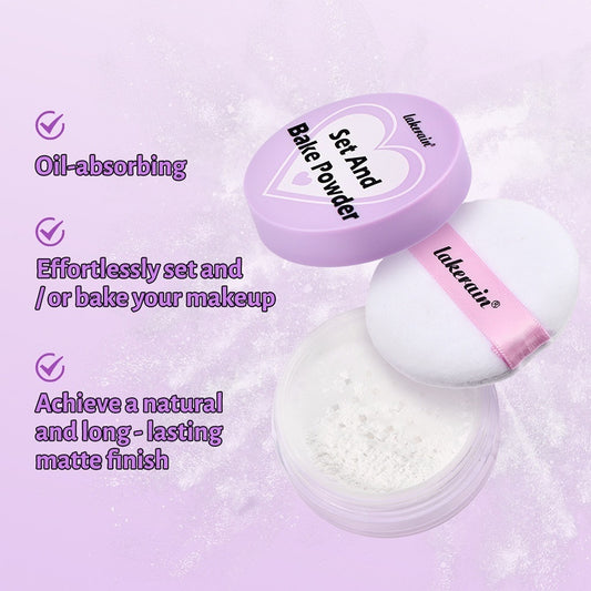 Long-Lasting Waterproof Concealer & Finishing Powder | Sweatproof, Smudge-Proof Baking Makeup Powder