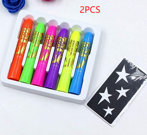 Luminous Face Color Set Party Halloween Event Makeup Props