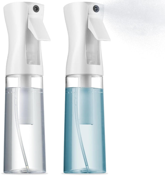 2 Pack Continuous Spray Bottles - Ultra Fine Mist Sprayer | Water Spray Bottle for Hair Mister Spray Bottle | Hair Spray Bottles for Hairstyling, Cleaning, Salons - 2Pk 6.8 OZ / 200 ML
