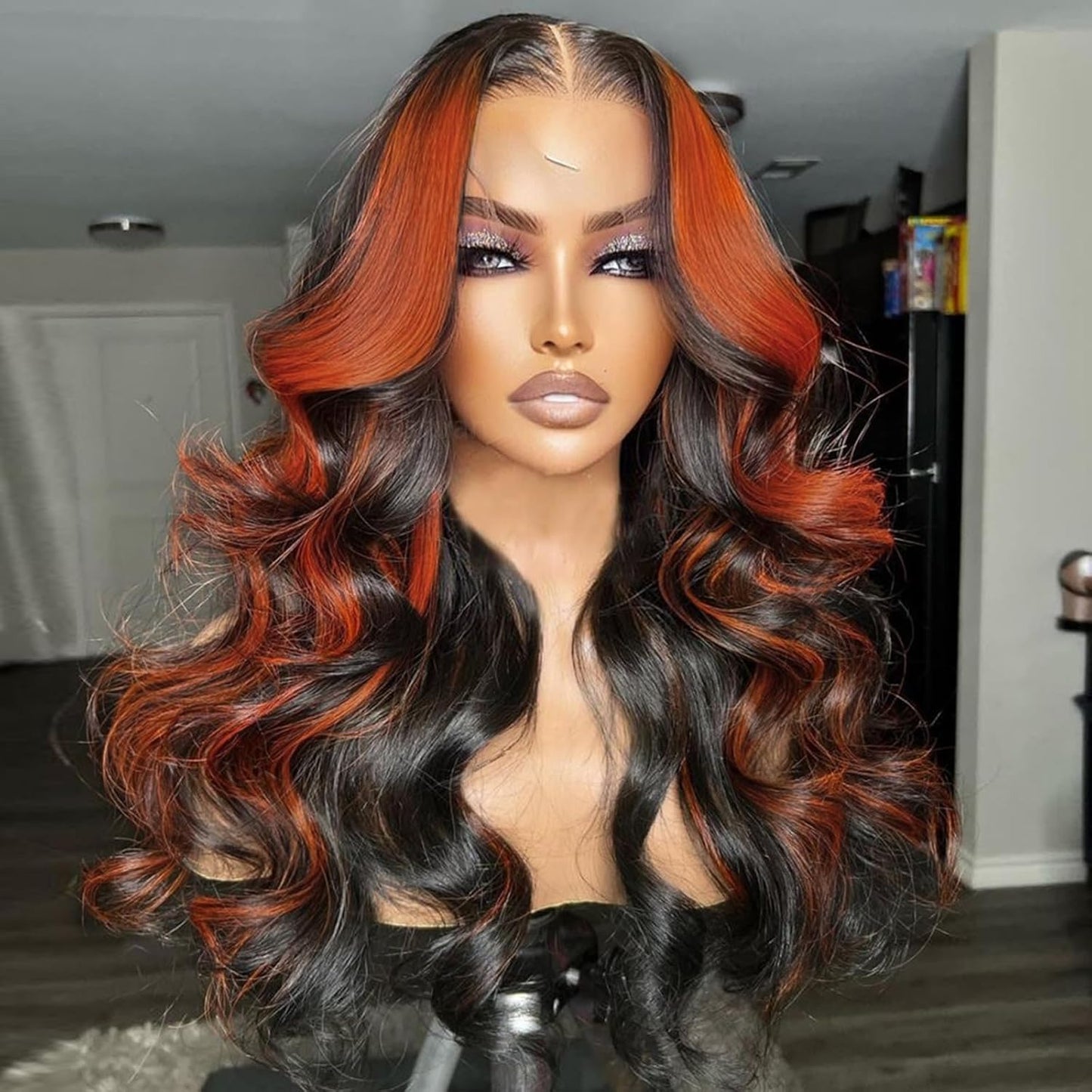 Purple Body Wave 13X4 Lace Frontal Wigs HD Lace Front Wigs Glueless Pre Plucked Bluish Violet Glueless Wigs 28 Inch Soft Hair Natural Hair Line Baby Hair Heat Resistant