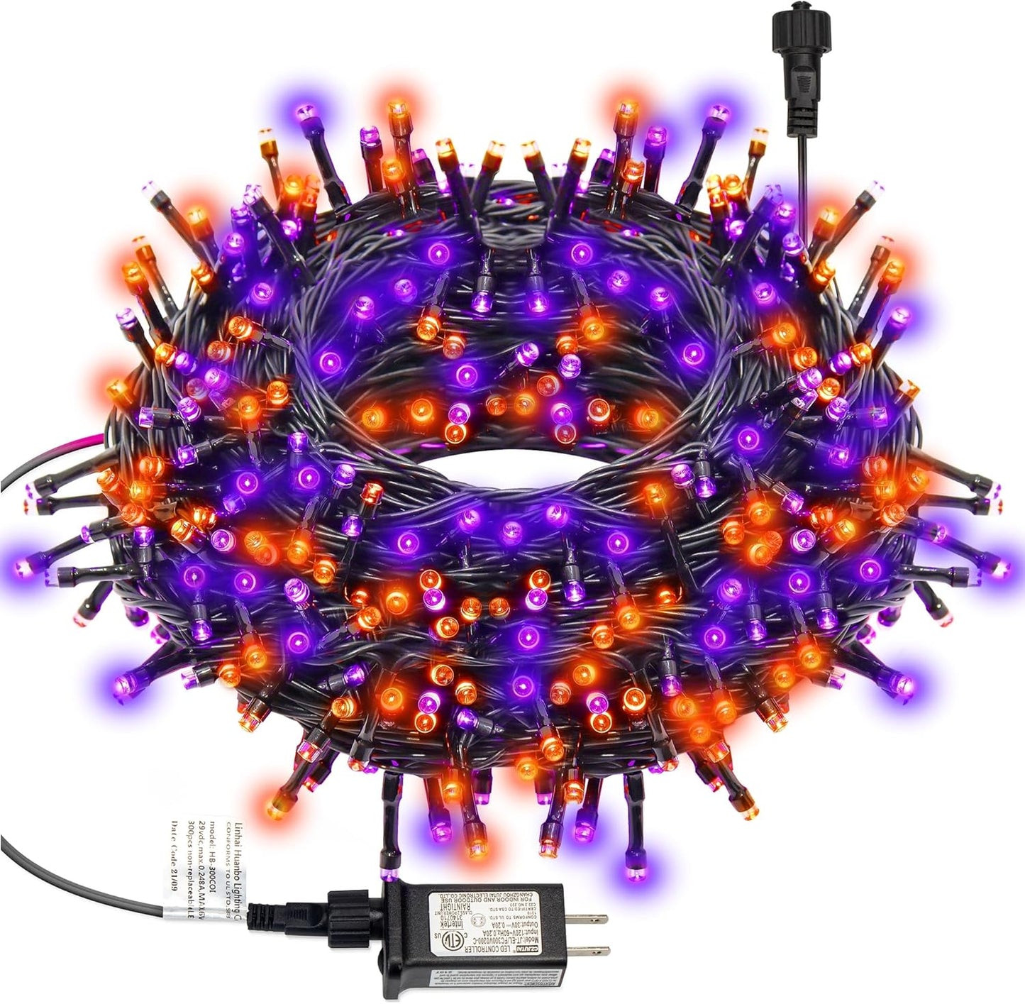 300 LED Halloween Lights, 98.5FT Halloween String Lights with 8 Lighting Modes, Waterproof & Connectable Mini Light, Plug in for Indoor Outdoor Holiday Christmas Party Bedroom Decorations (Purple)