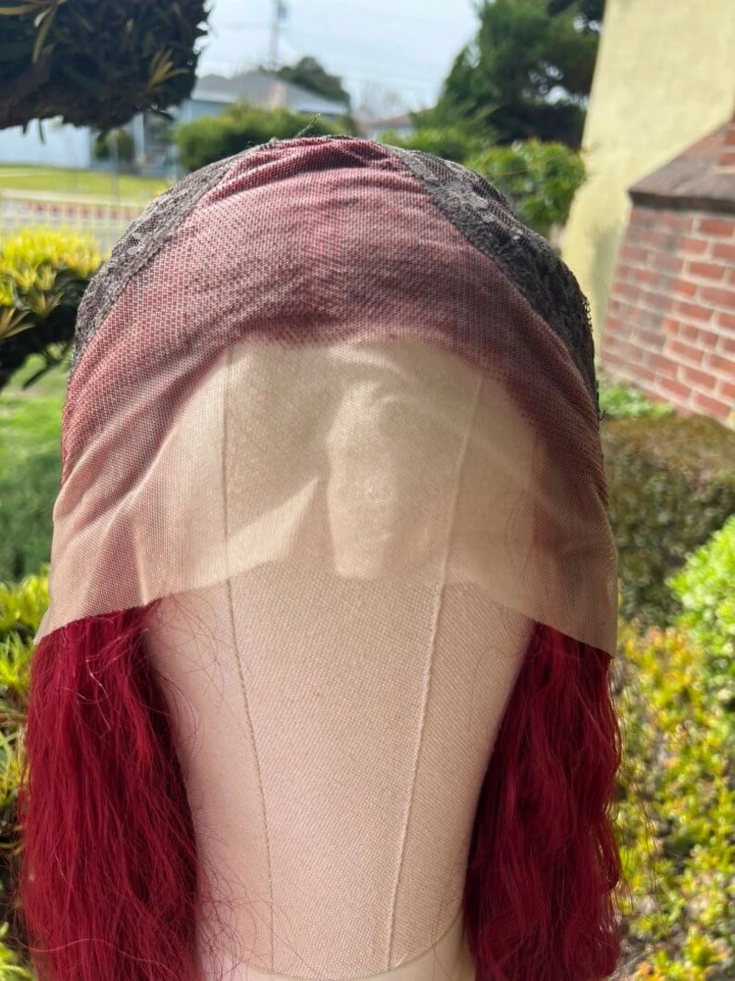 Long Burgundy Synthetic Wig Lace Front Wigs with Pre Plucked Baby Hair 24 Inch Long