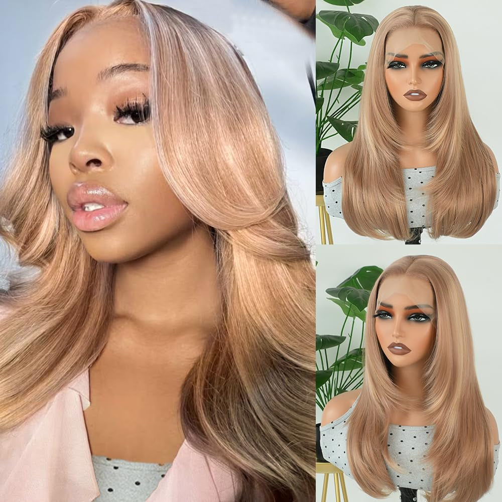 Purple Body Wave 13X4 Lace Frontal Wigs HD Lace Front Wigs Glueless Pre Plucked Bluish Violet Glueless Wigs 28 Inch Soft Hair Natural Hair Line Baby Hair Heat Resistant