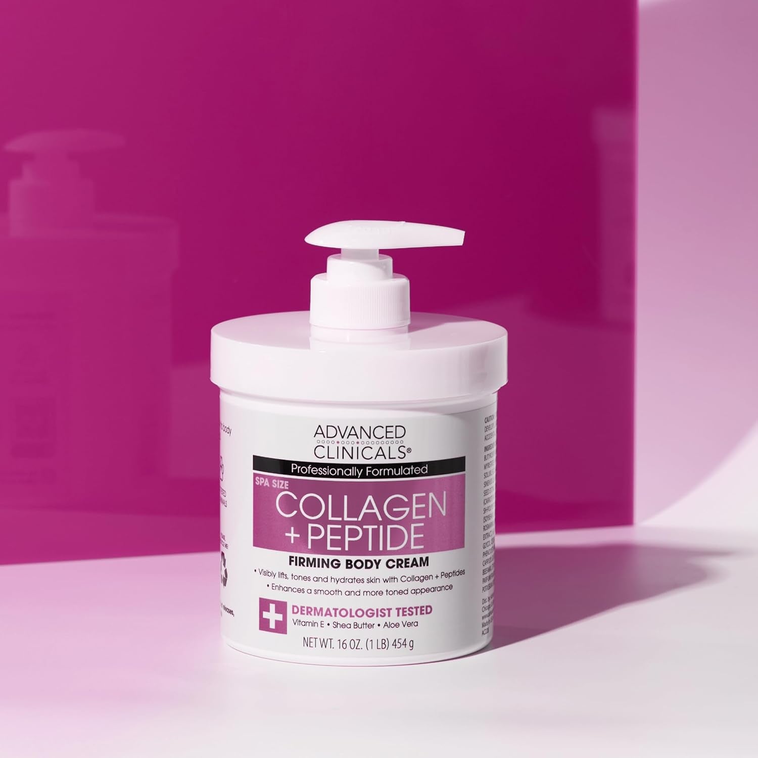 Collagen Peptides Body Lotion & Face Moisturizer | Peptide Infused Collagen Lotion for Women & Men Helps Improve Look of Crepey Skin, Wrinkles, & Uneven Dry Skin Texture, 16 Ounce