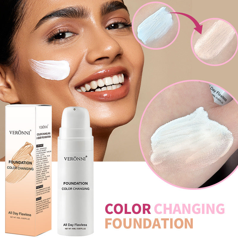 15ML Temperature Changing Liquid Foundation | Brightening & Moisturizing Skin Tone Concealer