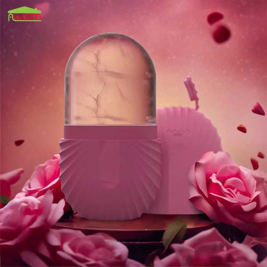 Ice Face Roller Ice Cube Beauty Massage Silicone Ice Mold for Eye Puffiness Ice Facial Roller Shrink Pores