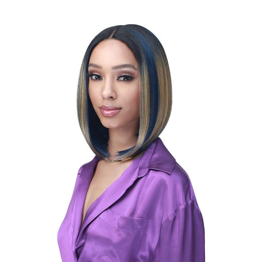 HD Lace Front Wig MLF650 Oh Baby Transparent Lace 5 Inch Deep Part Hunter (3T1B/EMRBL)