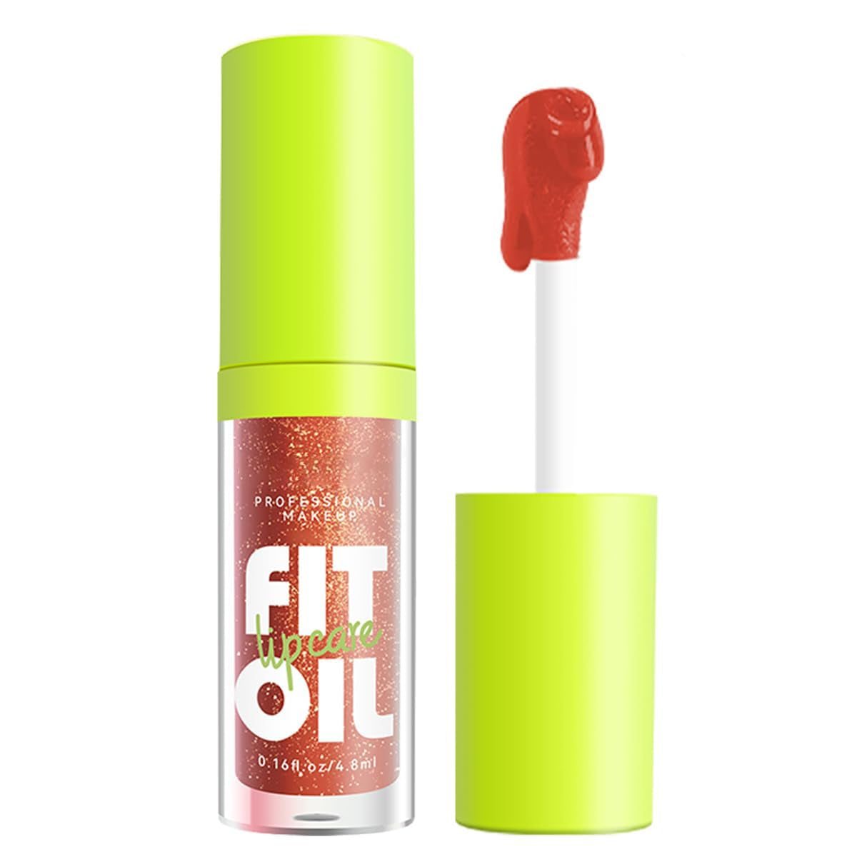 Hydrating Lip Oil, Big Brush Head Glaze Shiny Transparent Glow Oil, Nourishing & Non-Sticky Long Lasting Fresh Clear Smooth Care Plumping Oil (Set B)