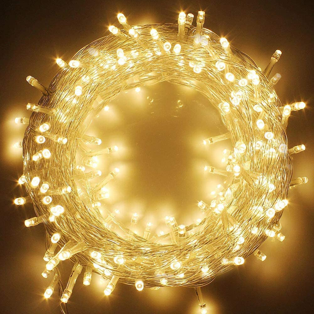 33FT 100 LED Halloween String Lights Orange, Plug in Black Wire Fairy Lights 8 Modes Waterproof Mini Light for Outdoor Indoor Christmas Tree Holiday Wedding Party Bedroom Patio Tree Decor