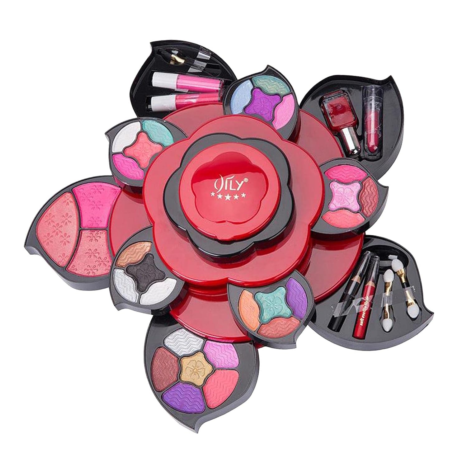 Exclusive Flower Makeup Kits for Teens 3 Tiers Gift Set | Cosmetics Kit for Girls Women | Dazzling Cosmetic Set with 40+ Colors | Gift for Christmas Birthday Holiday Season